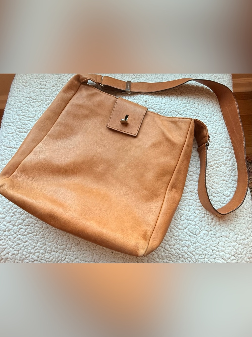 Vintage Mauro Governa Leather Crossbody Tote Bag - Classic Everyday Shoulder Bag